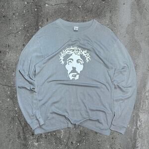 Jesus christ crown of thorns long sleeve skate grunge shirt